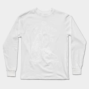 Shoes art with flowers white Long Sleeve T-Shirt